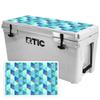 MightySkins (Cooler Not Included) Skin Compatible with RTIC 65 Cooler Lid (2017 Model) - Blue Kaleidoscope | Protective, Durable, and Unique Vinyl wrap Cover | Easy to Apply | Made in The USA view 1