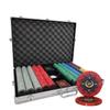 MRC 1000pcs Laurel Crown Ceramic Poker Chips Set with Aluminum Case Custom Build view 1