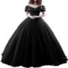CharmingBridal Cinderella Princess Dress Off Shoulder Ball Gown Costume Quinceanera Dresses Black view 1