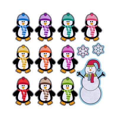 10 Little Penguins Build a Snowman Rhyme Felt Play Art Set Flannel Board Story Storyboard Pieces