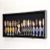 sfDisplay.com,LLC. Horizontal Bobble Head Action Figures Doll Display Case Cabinet Wall Rack - Lockable (Black Wood Finish, Black Felt Background) view 2