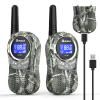 QNIGLO Camping Walkie Talkies for Kids Rechargeable, Camo Kids Walkie Talkies for Boys Girls fit Outdoor Adventure Game Spy Gear Hiking, Army Police Toys for 3 4 5 6-12 Year Old view 1