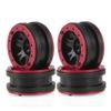 LAFEINA 4pcs 1.9" Plastic Beadlock Wheel Rim for 1/10 RC Rock Crawler Car SCX10 Tamiya CC01 D90 Tire Parts (Red) view 1