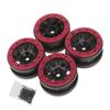 LAFEINA 4pcs 1.9" Plastic Beadlock Wheel Rim for 1/10 RC Rock Crawler Car SCX10 Tamiya CC01 D90 Tire Parts (Red) view 2