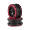 LAFEINA 4pcs 1.9" Plastic Beadlock Wheel Rim for 1/10 RC Rock Crawler Car SCX10 Tamiya CC01 D90 Tire Parts (Red) view 3
