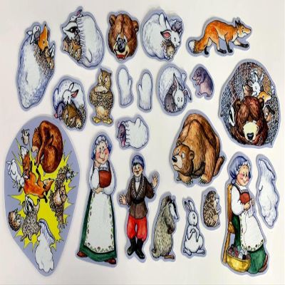 Story Time Felts The Mitten Felt Figures for Flannel Board Stories (Precut and Ready to use)