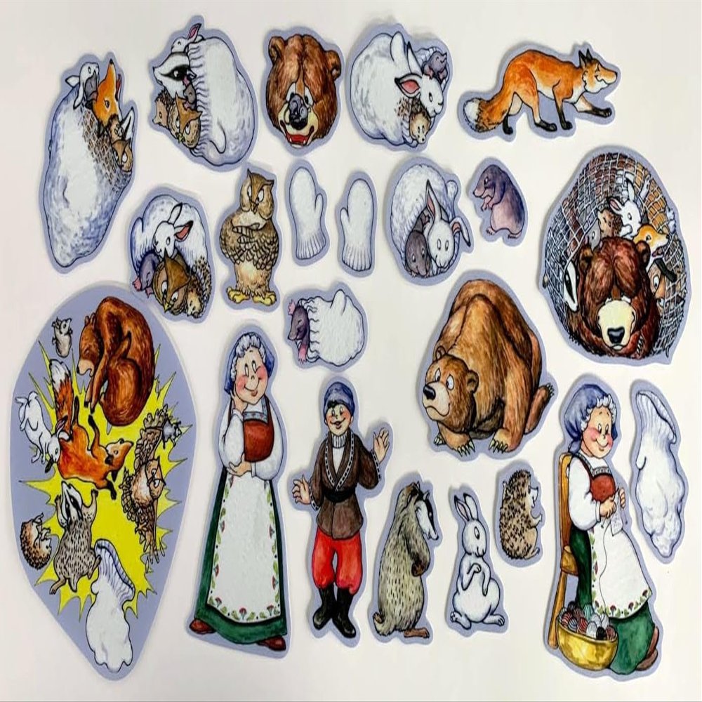 Story Time Felts The Mitten Felt Figures for Flannel Board Stories (Precut and Ready to use)