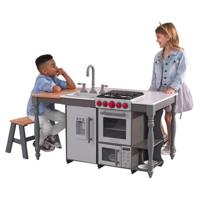 KidKraft Chefs Cook N Create Island Play Kitchen with EZ Kraft Assembly