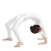 Agoky Little Girls Boys Long Sleeve Full Body Unitard Bodysuit Tight Kids Gymnastics Leotard Dance Costumes Ivory 4-5 view 2