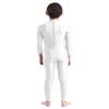 Agoky Little Girls Boys Long Sleeve Full Body Unitard Bodysuit Tight Kids Gymnastics Leotard Dance Costumes Ivory 4-5 view 4