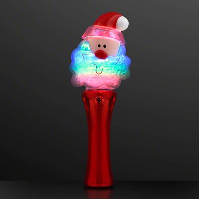 FlashingBlinkyLights Christmas Santa Claus Light Up Wand with Spinning LED Lights