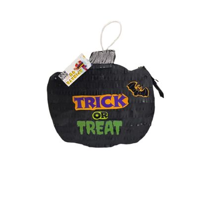 APINATA4U Trick or Treat Pinata, Black Pumpkin Halloween Party Decoration, Spooky Fall Themed Pinata, Halloween Candy Holder for Kids, Trick or Treat Party Supplies, Kids Birthday Gift
