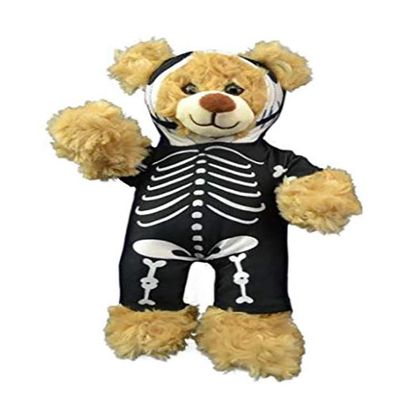 Skeleton Morph Suit Teddy Bear Clothes Outfit Fits Most 8" - 10" Stuffed Animals