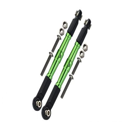 1/10 Baja Rey 4WD Desert Truck (LOS03008) Upgrade Parts Aluminum Front Turnbuckle For Steering - 1Pr Set Green