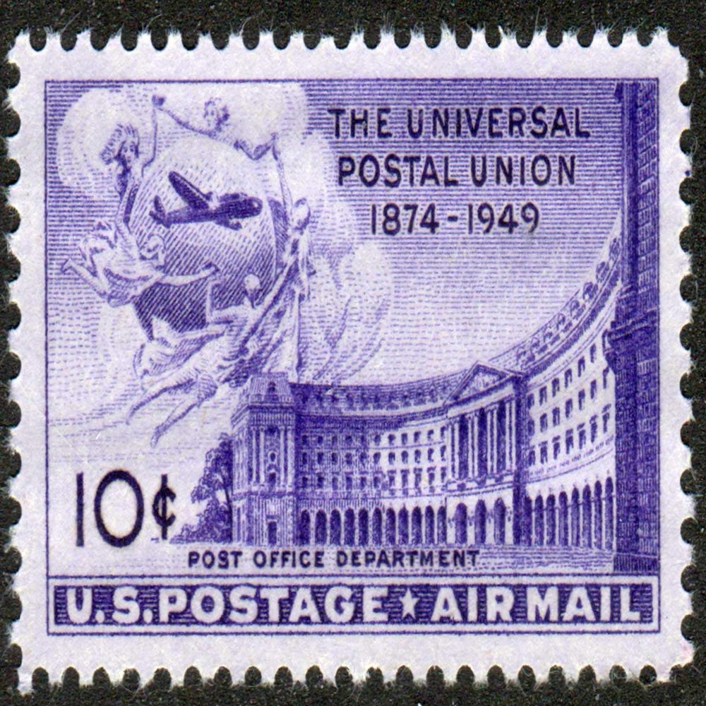 The Universal Postal Union 1874-1949 10 U.S. Postage Stamp