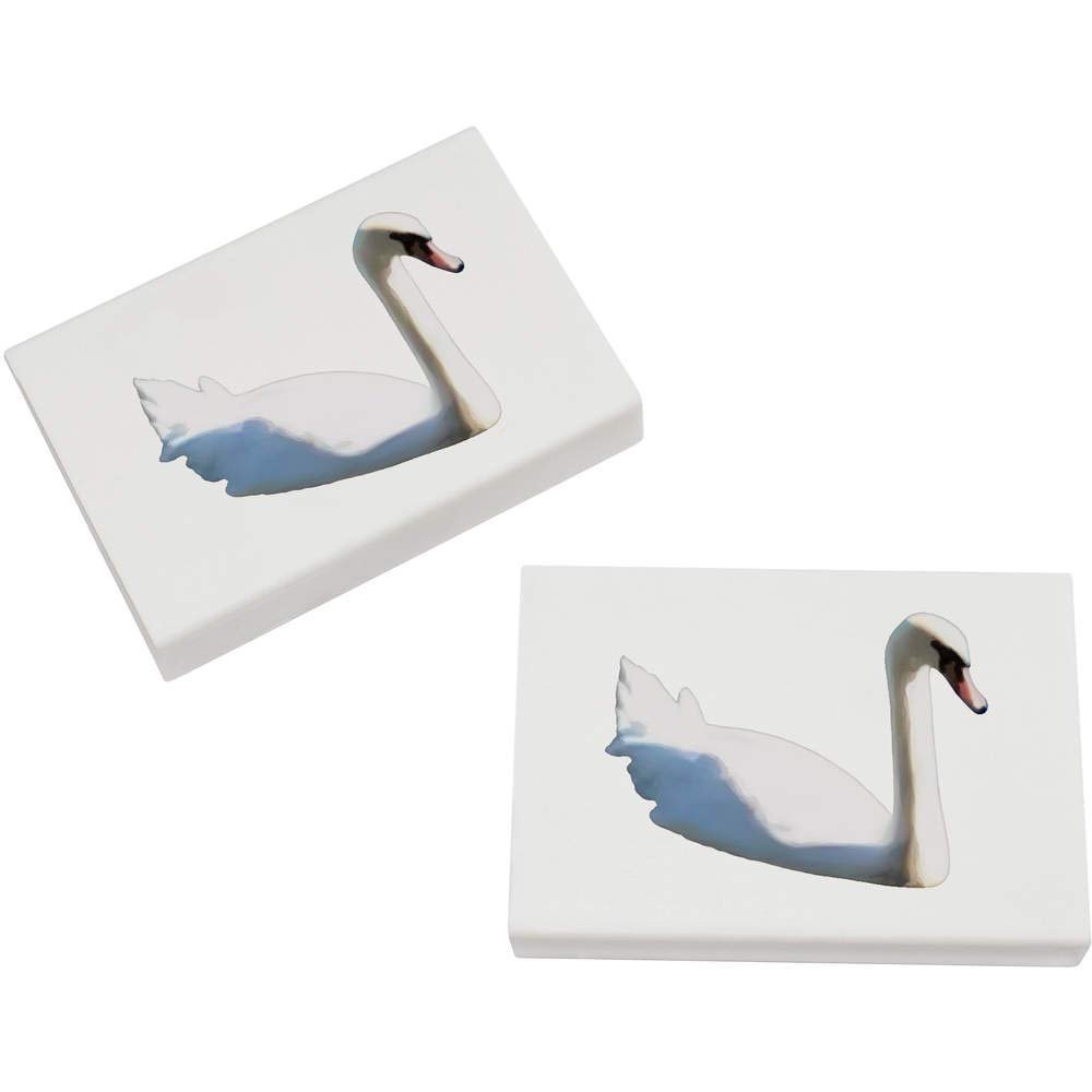 Azeeda 2 x 45mm 'Swan' Erasers/Rubbers (ER00020255)