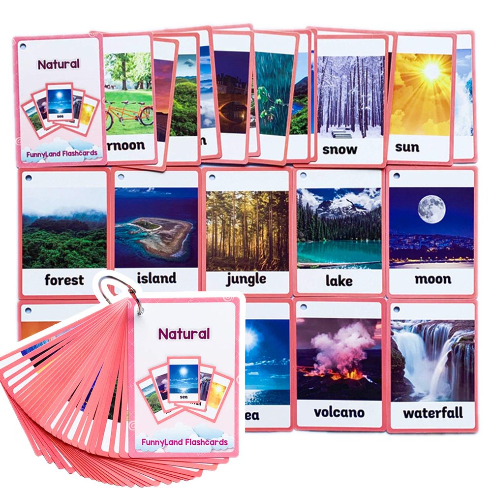 23PCS/Set Natural Kids Gifts English Flash Cards Pocket Card Educational Learning Baby Toys for Children Pre-Kindergarten