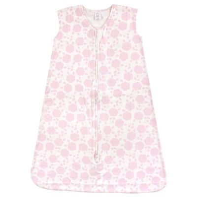 Touched by Nature Unisex Baby Organic Cotton Sleeveless Wearable Sleeping Bag, Sack, Blanket, Floral Shadow, 0-6 Months