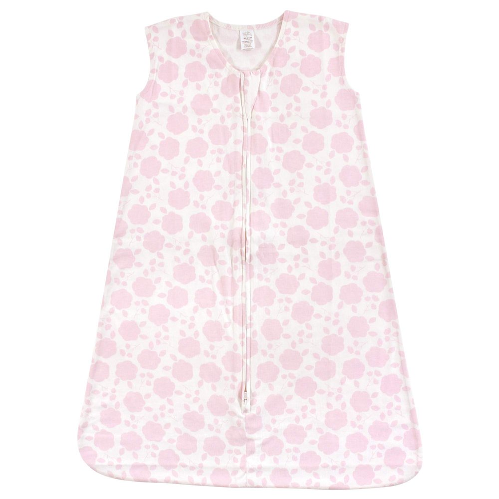 Touched by Nature Unisex Baby Organic Cotton Sleeveless Wearable Sleeping Bag, Sack, Blanket, Floral Shadow, 0-6 Months