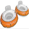 2 Pack Heavy Duty River Tube Cover Only; Made in USA to fit River Run Tube; Compatible with Intex Inflatable River Run River Float Tube & Most 53" River Tubes Orange (Covers Only) view 1