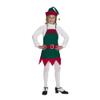The Costume Center Green and Red Christmas Elf Apron and Hat  Child Size S/M view 1