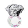 Juvale Diamond Ring Pinata - Interactive Bridal Shower Games - Bachelorette Party Decor & Accessories - Durable Metallic Finish for Engagement Party Decor - 7.2 x 7.1 x 11 in, Silver & Pink view 1