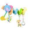 Caterbee Baby Car Seat Toys, Activity Spiral pram Hanging Toys with Rattle for Infant (Elephant) view 1