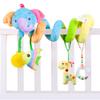 Caterbee Baby Car Seat Toys, Activity Spiral pram Hanging Toys with Rattle for Infant (Elephant) view 3