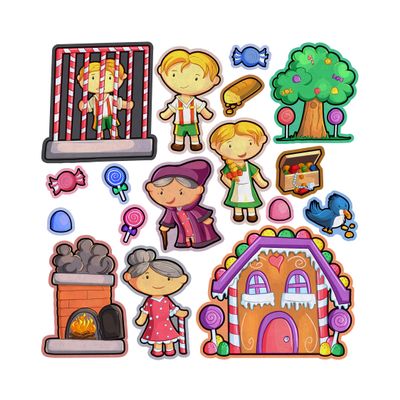 Hansel and Gretel Story Adventure Felt Play Art Set Flannel Board Story Storyboard Pieces