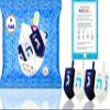 4-Pack Hanukkah Dreidel Extra Large Blue & White 3" Inch Wooden Dreidels Hand Painted, Includes Game Instruction Cards! (4-Pack XL Dreidels) view 2