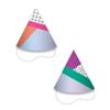 amscan 250837 Neon Fun Birthday-12 Pcs, Hats Mini Cone Young and Fab view 1