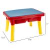 HEY! PLAY! Water Table with Lid and Toys - Playset with 2 Sensory Bins for Sand or Water - Toddler Activity Set for Beach, Backyard or Classroom view 2