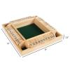HEY! PLAY! Shut The Box Game - Classic 10 Number Games Set for Up to 4 Players - Old Fashioned Wooden Board with Dice for Adults and Children (Green) view 2