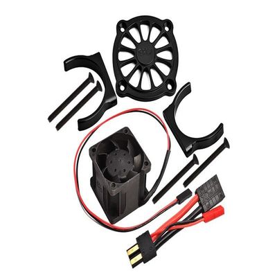 GPM for Traxxas E-Revo 2.0 VXL Brushless (86086-4) Upgrade Parts Aluminum Motor Heatsink with Cooling Fan - 1 Set Black