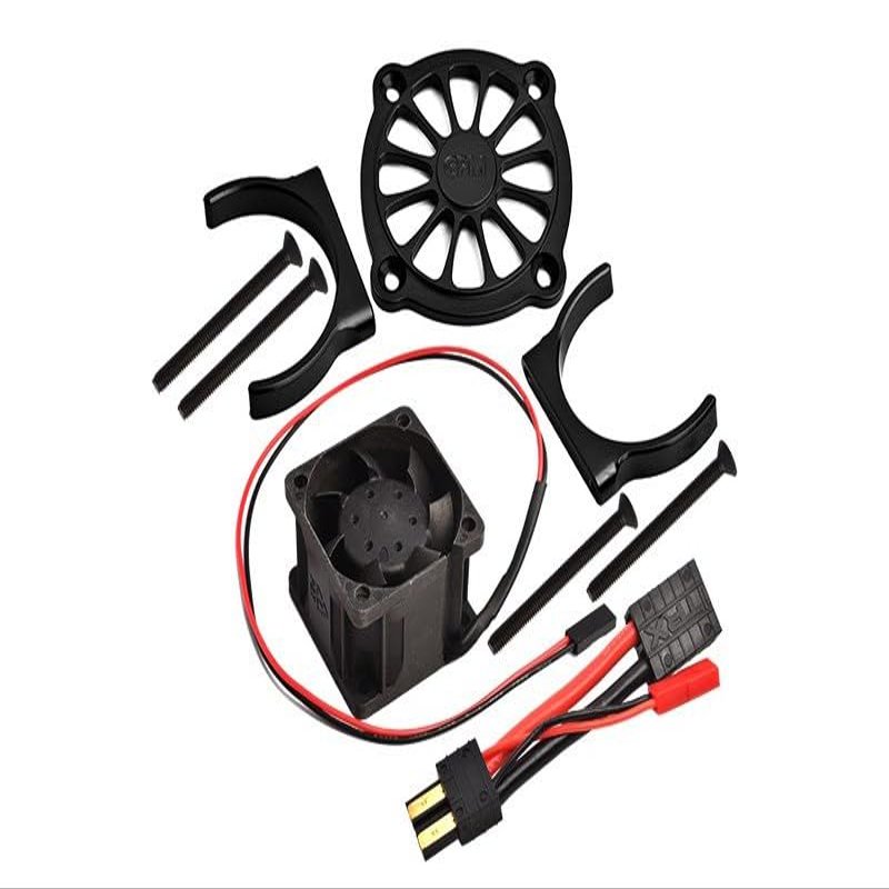 GPM for Traxxas E-Revo 2.0 VXL Brushless (86086-4) Upgrade Parts Aluminum Motor Heatsink with Cooling Fan - 1 Set Black
