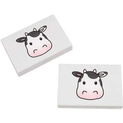 Azeeda 2 x 45mm 'Cow Head' Erasers/Rubbers (ER00020314)