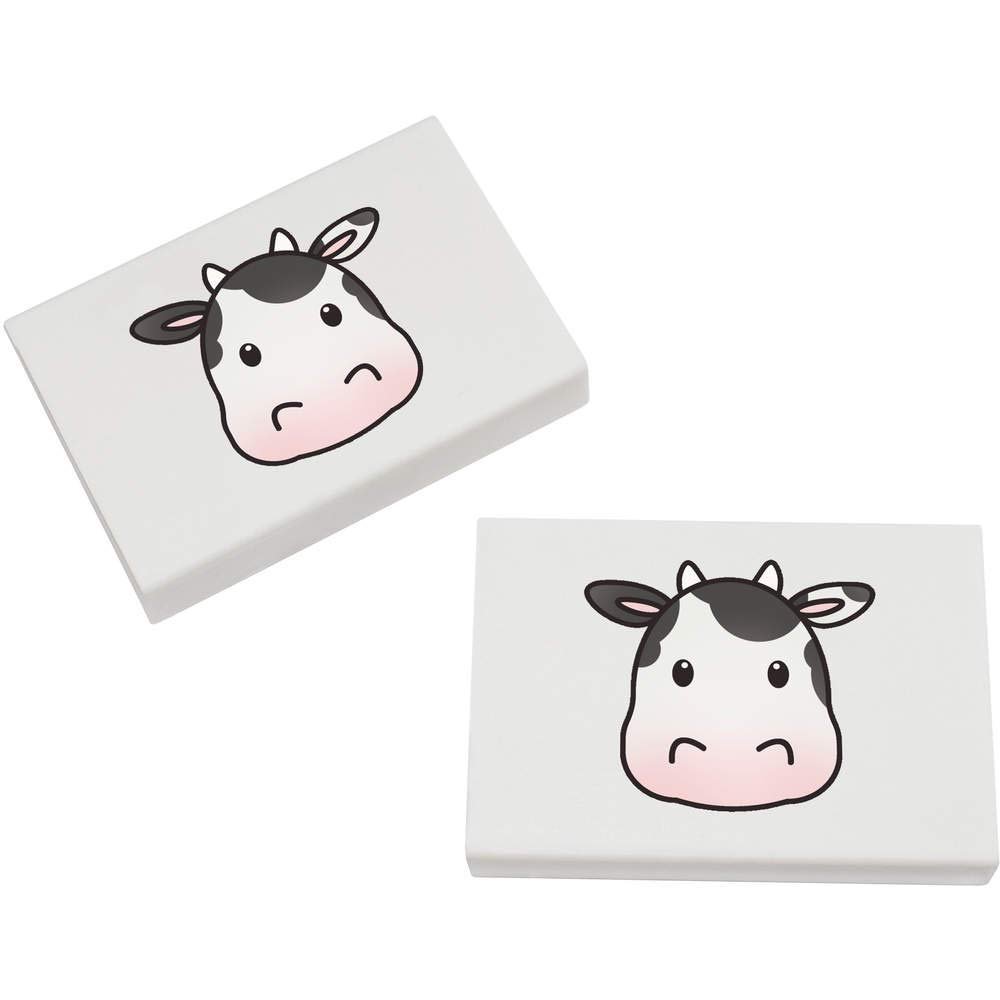 Azeeda 2 x 45mm 'Cow Head' Erasers/Rubbers (ER00020314)