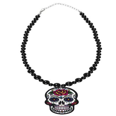 Boland 72330 Sugar Skull Necklace Black