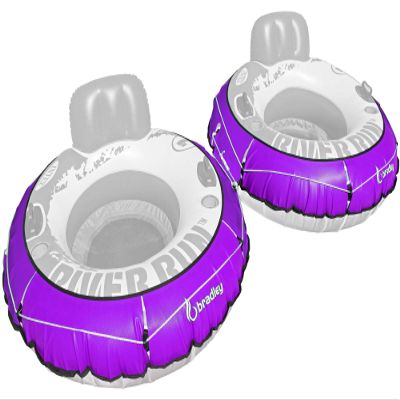 2 Pack Heavy Duty River Tube Cover Only; Made in USA to fit River Run Tube; Compatible with Intex Inflatable River Run River Float Tube & Most 53" River Tubes Purple (Covers Only)