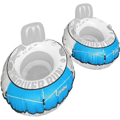 2 Pack Heavy Duty River Tube Cover Only; Made in USA to fit River Run Tube; Compatible with Intex Inflatable River Run River Float Tube & Most 53" River Tubes Bright Blue (Covers Only)