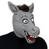 Big Eyes Donkey Full Head Mask Plush Hair Latex Mask Nativity Play Fancy Dress view 2