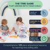 OWLCONIC Learning Time Game - 128 Piece Teaching Aid to Help Kids Learn Analog and Digital Time - Educational Resource Toy for Children - Kindergarten Homeschool Supplies view 4