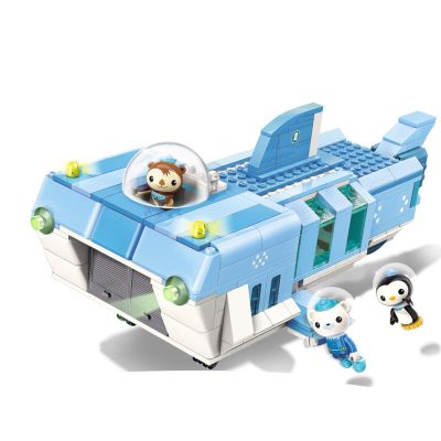 for Age 6+ Building Block Ocean Adventure Octonauts GUP-W White Shark Base Barnacles Shellington Peso 403pcs Building Brick Set-No Package Box (3705)