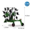 Jamara 412589 412589-Fendt Former-Rotating tines During Driving Operation, Radio-Controlled Folding arms, Tow Bar Front, Green view 3