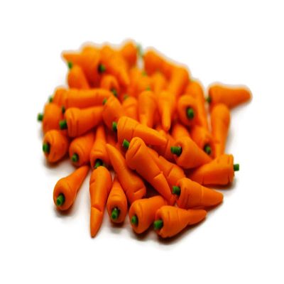 20 Loose Carrots Size 1 CM Dollhouse Miniatures Food Kitchen