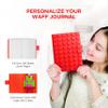 Red Journal Notebook Diary with Soft Lock, A6 Diary Notebook With 70 Decor Cubes, Refillable Notebook, 190 Lined Pages, Diary with Lock view 4