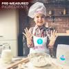 Baketivity Kids Baking DIY Activity Kit - Bake Delicious Chocolate Chunk Cookies with Pre-Measured Ingredients  Best Gift Idea for Boys and Girls Ages 6-12  Includes Free Hat and Apron view 2