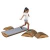 ECR4Kids SoftZone Tree Log Climber Set, Balance Builders, Chocolate, 4-Piece view 1