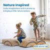ECR4Kids SoftZone Tree Log Climber Set, Balance Builders, Chocolate, 4-Piece view 4
