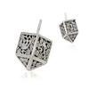 Hanukkah Chanukkah Dreidel Collector's Beautiful 925 Sterling Silver Filigree design, Handmade Custom sizes Weight: 14gr , 2"H x 0.75''W. Spinning Top view 1